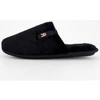 Tommy Hilfiger Faux Fur Slipper - Black