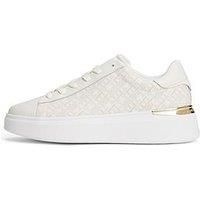 Tommy Hilfiger Monogram Platform Trainers - White