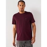 Tommy Hilfiger Regular Fit Essential Flag Logo T-Shirt - Dark Red