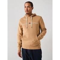 Tommy Hilfiger Men’s Tommy Logo Hoodie, Beige (Timeless Camel), M