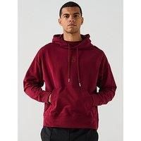 Calvin Klein Ck Emblem Hoodie - Dark Red