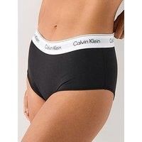 Calvin Klein Women’s Hipster Boy Shorts with Logo Waistband, Black (Black), XS