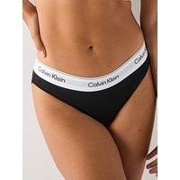 Calvin Klein Women’s Bikini Briefs with Logo Waistband, Black (Black), M