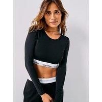 Calvin Klein Women’s Unlined Bralette with Logo Underband, Blue (Dark Denim), M