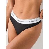 Calvin Klein Women’s Stretch Thong, Black (Black), L