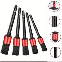 5pcs Car Cleaning Brush Kit Automotive Detail Brushes For Car Interior Detailing Brush Set Wheel