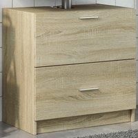 Berkfield Home Sink Cabinet Sonoma Oak 59x37x59 cm Engineered Wood in Brown | Size: 59 x 37 x 59 cm