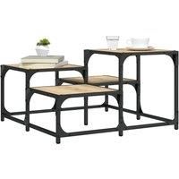 Berkfield Home Coffee Table Sonoma Oak 68x68x40 cm Engineered Wood in Brown | Size: 68 x 68 x 40 cm