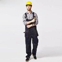 Workwear Overalls Work Bib And Brace Overall Pants Trousers Garage Dungarees Multi Pocket Work