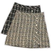 Women'S Plaid Mini Skirt In 4 Sizes And 2 Colours - Black