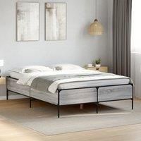 Berkfield Home Bed Frame without Mattress Grey Sonoma 120x200 cm | Size: Small Double