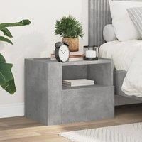 Berkfield Home Wall-mounted Bedside Cabinet Concrete Grey 45x30x35 cm | Size: 45 x 30 x 35 cm