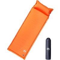 Self Inflating Camping Mattress with Pillow 1-Person Orange