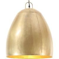 Berkfield Home Industrial Hanging Lamp 25 W Brass Round 42 cm E27 in Gold
