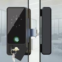 CDOK G18 Tuya Bluetooth Glass Door Smart Lock, Multi-kinetic Unlock, Suitable for Office/Courtyard