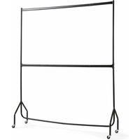 House of Home 6Ft X 7Ft Two Tier Heavy Duty Clothes Rail Garment Hanging Rack In Black Metal