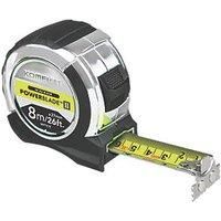 KOMELON Soft Grip 5m/16ft Or 8m/26ft PowerBlade HI VIZ Magnetic End Tape Measure