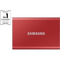 Samsung T7 Portable SSD - 2 TB - USB 3.2 Gen.2 External SSD - Metallic Red (MU-PC2T0R/WW)