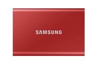 Samsung T7 Portable SSD - 500 GB - USB 3.2 Gen.2 External SSD - Metallic Red (MU-PC500R/WW)