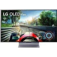 42" LG Flex 42LX3Q6LA Smart 4K Ultra HD HDR OLED Gaming TV with Google Assistant & Amazon Alexa, Silver/Grey