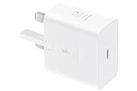 Samsung Galaxy Official 25W Super Fast Charging Travel Adapter (with USB-C to C Data Cable), White