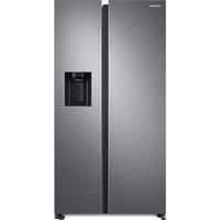 Samsung 7 Series American Style Fridge Freezer, With Wine Shelf, Twin Cooling and Spacemax Tachnology, Features Plumbed Water and Ice, Freestanding, Silver, RS68CG883ES9EU