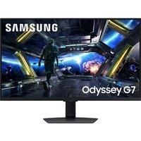 Samsung Odyssey G7 LS32DG702EUXXU 32" 4K UHD IPS Gaming Monitor with Speakers - 3840x2160, HDMI 2.1, 144Hz, 1ms, Full Smart Platform, USB Hub, Displayport, Freesync Premium Pro, Height Adjust