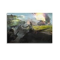 YTNSA World War II Vintage Tanks Poster Shielded T-34 Poster Decorative Painting Canvas Wall Posters And Art Picture Print Modern Family Bedroom Decor Posters 24x36inch(60x90cm)