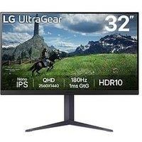 LG UltraGear 32GS85Q-B.AEK Quad HD 32" Nano IPS Gaming Monitor - Dark Grey, Silver/Grey,Purple