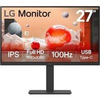 LG Electronics Monitor 27BA750, 27 Inch, FHD 1080p, 100Hz, 5ms Response Time, IPS Panel, HDMI, DisplayPort, USB-C (Black)