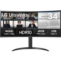LG 34" WQHD USB-C UlraWide Curved Monitor 100Hz Refresh Rate 5ms 34WR55QK -B.AEK