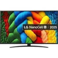 50" LG NANO81A NanoCell AI 4K HDR Smart TV 2025 - 50NANO81A6A, Black