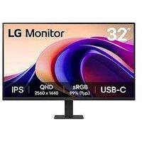 LG Monitor 32U631A - QHD 1440p IPS 32 inch, 100Hz, 5ms, Computer desktop display, Flicker safe & Reader Mode, USB-C, HDMI, Matte Black