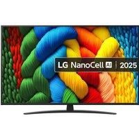 55" LG NANO81A NanoCell AI 4K HDR Smart TV 2025 - 55NANO81A6A, Black