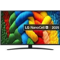 LG NANO81A NanoCell AI 4K HDR Smart TV 2025 - 43NANO81A6A, Black