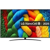 LG NANO81A NanoCell AI 4K HDR Smart TV 2025 - 86NANO81A6A, Black