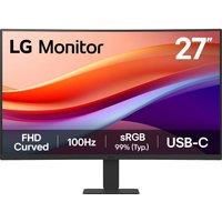 LG Monitor 27U421A – Curved FHD 1080p VA 27 inch, 100Hz, 5ms, Computer desktop display Flicker safe & Reader Mode, USB-C, HDMI, Matte Black