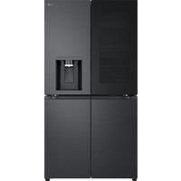 LG InstaView GMK960EV2E American-style Smart Fridge Freezer - Essence Black Steel, Silver/Grey,Black