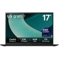 LG gram 17" Laptop - Intel Core Ultra 7, 1TB SSD, 16 GB RAM - Obsidian Black, Black