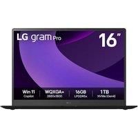 LG gram Pro 16Z90TP-K.AA78A1 16" Laptop - IntelCore£ Ultra 7, 1 TB SSD, Black, Black