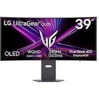 LG UltraGear OLED GX9 Gaming Monitor 39GX900A-B - WOLED Ultrawide QHD 1440p Curved 39 Inch, 240Hz, 0.03ms, DisplayHDR 400, Speakers, DP1.4(DSC), HDMI 2.1, USB- C