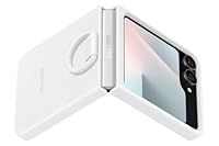 Samsung EF-PF741 Silicone Case for Galaxy Z Flip7 FE | Z Flip6, Smartphone Cover, Mobile Phone Case with Ring Holder, Silicone, Protective Case, Shockproof, Thin and Grippy, White