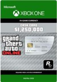 Grand Theft Auto Online | GTA V Great White Shark Cash Card | 1,250,000 GTA-Dollars | Xbox One - Download Code