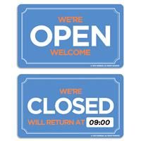 GEEKBEAR Open Closed Sign - All in One Package/Double (13. Skyblue)