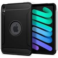 Spigen Rugged Armor Compatible with iPad Mini 7 (2024) / iPad Mini 6 Case (2021) 8.3 inch cover - Black