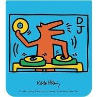 Samsung Galaxy Official Keith Harring /'DJ/' contents card for Z Flip5 FlipSuit Case, Capri Blue