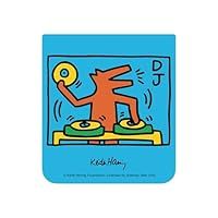 Samsung Galaxy Official Keith Harring /'DJ/' contents card for Z Flip5 FlipSuit Case, Capri Blue