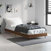 Bed Frame Brown Oak 75x190 cm Small Single Engineered Wood