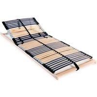 Slatted Bed Base with 42 Slats 7 Zones 80x200 cm