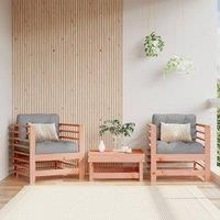 Garden Chairs with Cushions 2 pcs Solid Wood Douglas